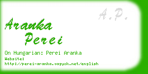 aranka perei business card